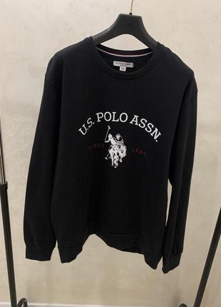 Джемпер світшот светр us polo assn чорний чоловічий