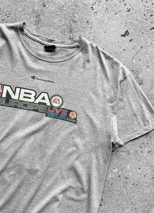 Champion nba europe live tour vintage short sleeve t-shirt винтажная футболка5 фото