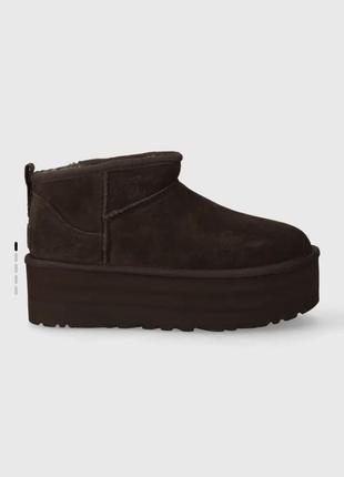 Оригинальные замшевые сапоги ugg classic ultra mini platform2 фото