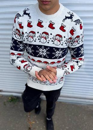 Светр новорічний "сніговик"