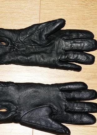 Кожаные теплые перчатки. размер 7 (s, m)2 фото
