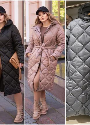 Женская удлиненая зимняя куртка