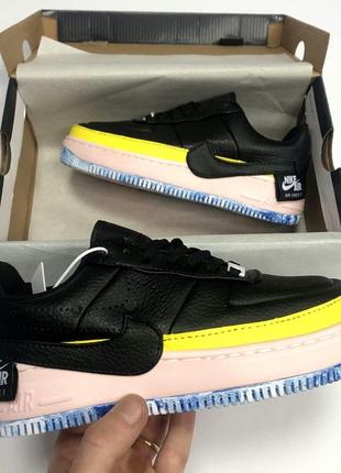 Nike air force 1 low black pink yellow