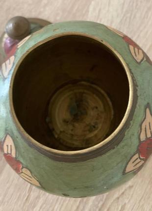 Китайская винтажная ваза из бронзы с эмалью7 фото