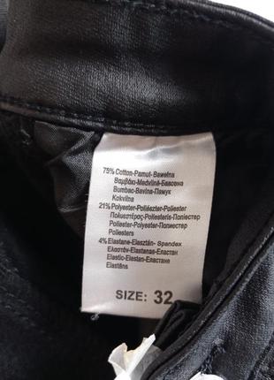 Лосини штани легінси з екошкіри утеплені на байці9 фото