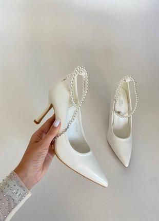 Туфли белые свадебные1 фото