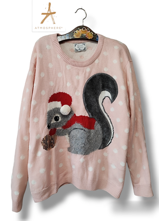 Новорічний джемпер різдвяний одяг тепла кофта білочка светр