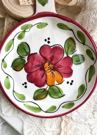 Настенный декор керамическая сковорода винтаж голландия4 фото