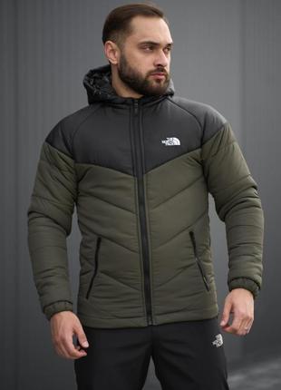 Куртка the north face хаки мужская демисезонная весенняя / осенняя