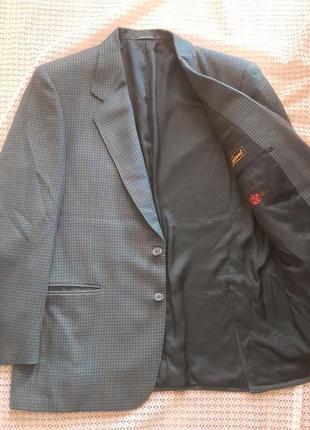 Шерсть стильный пиджак в гусиную лапку италия6 фото