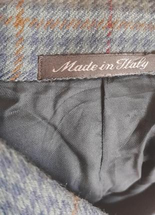 Шерсть стильный пиджак в гусиную лапку италия4 фото