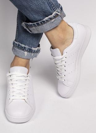 Adidas stan smith white жіночі білі кросівки адідас стін сміт. кросівки адідас стін сміт білі