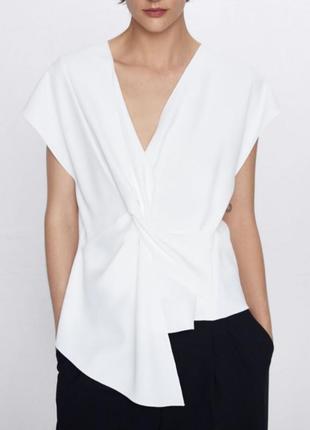 Асиметрична блуза zara2 фото