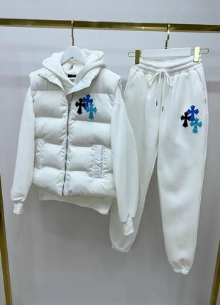 Костюм тройка теплый в стиле  chrome hard