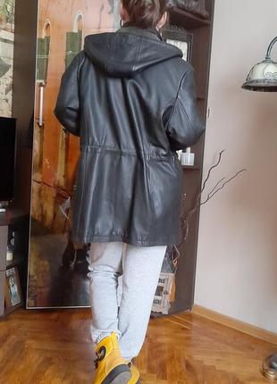 Куртка шкіряна вінтажна тепла натуральна "парка" вінтаж шкіра