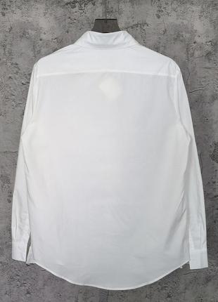 Базовая рубашка белая унисекс. размер m/l7 фото