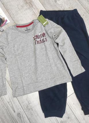 Пижама с длинным рукавом флисовая теплая pepperts 122/128, 134/140, 146/152 см