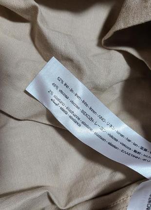 Сукня сарафан плаття міді льон бежеве виріз відкрита спина з розрізом zara s 8372/080