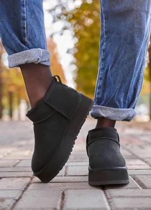 Женские угги Женские угги ugg mini bailey bow x lv black