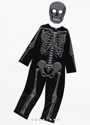 Скелет хелоувін карнавальний костюм р.158-164 george2 фото