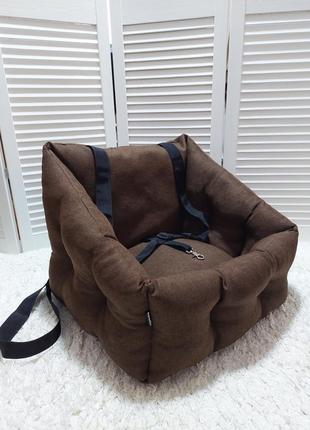 Автокресло сумка-переноска автогамак лежак для собак животных автомобильная переноска 50 х 45 см4 фото