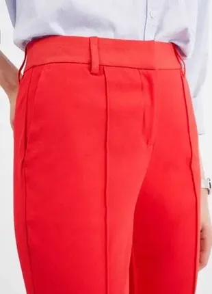 Next бавовняні брюки червоні бриджі капрі літні червоні м2 фото
