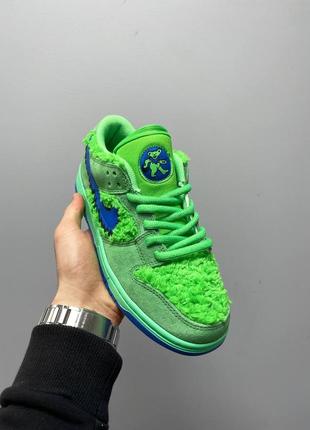 Кроссовки nike sb dunk x grateful dead bears green4 фото