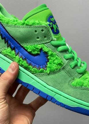 Кроссовки nike sb dunk x grateful dead bears green7 фото