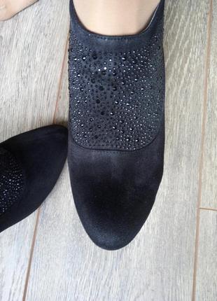 Чорні замшеві з паєтками демі ботильйони черевики підлозі чоботи belle women4 фото