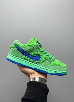 Кроссовки nike sb dunk x grateful dead bears green