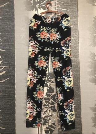 Лосины в цветочный принт новые леггинсы идеальное состояние zara primark
