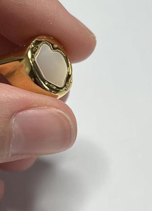 Кольцо кольцо с ракушкой в золотом цвете7 фото