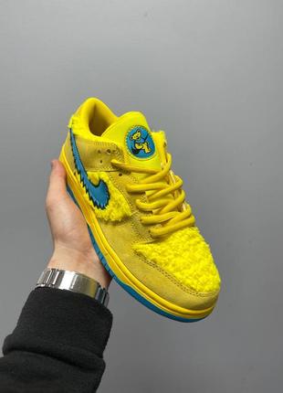 Кроссовки nike sb dunk low x grateful dead bears opti yellow4 фото