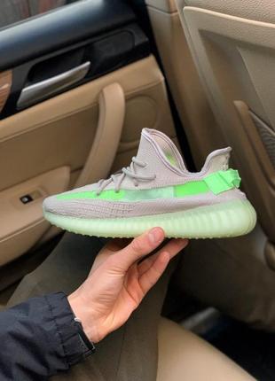 Adidas yeezy boost 350 green grey, жіночі/чоловічі кросівки адідас