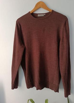 Джемпер кофта бордовая базовая свитер водолаза большой размер
