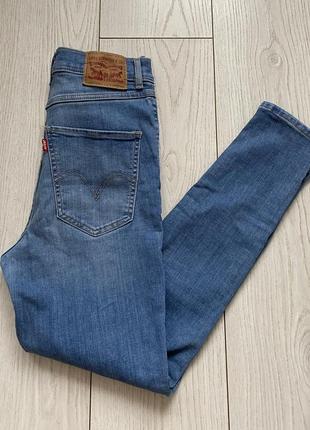 Круті жіночі джинси levi’s mile high super skinny jeans з кокеткою спереду size 27 (s-m)