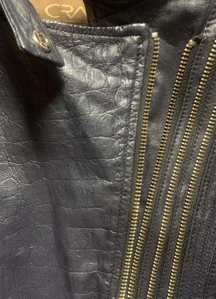 Кожаная куртка косуха кожаный пиджак фирменная crame4 фото