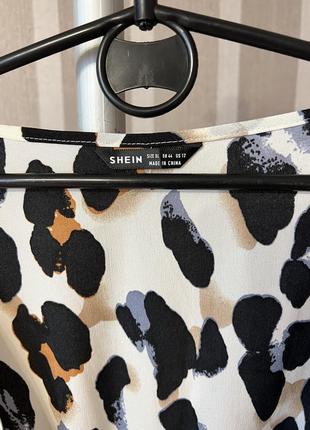 Платье в леопардовый принт с поясом shein4 фото