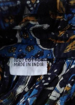 Индийская юбка макси с этническим узором батал9 фото