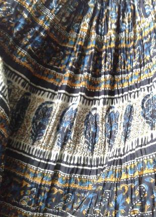 Индийская юбка макси с этническим узором батал7 фото