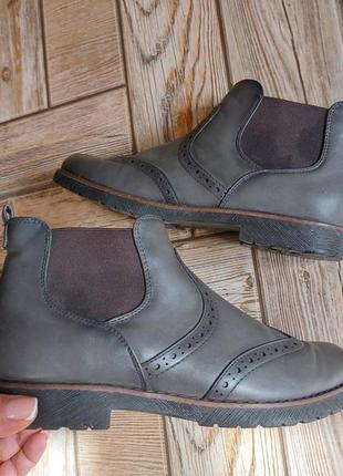 Кожаные ботинки челси 39-39,5 размер