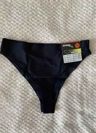 Чорні безшовні трусики