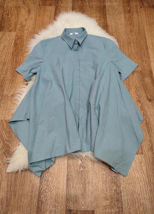 Блузка рубашка сорочка объемная с воротником котон s/m(38)4 фото