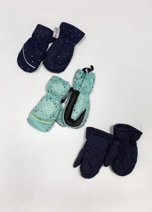 Краги, рукавиці зимові для дівчинки1 фото