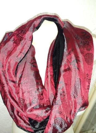 Распродаж 2+1 длинный широкий хомут шарф бархат шелк восточный стиль2 фото