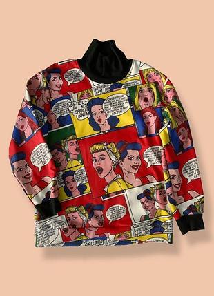 Кольоровий світшот з коміром