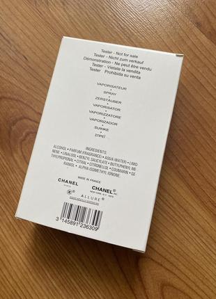 Чоловічі парфуми chanel allure homme sport (тестер) 100 ml.6 фото