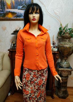 Чудова котонова сорочка від street one (germany) на кнопках сорочка сорочка