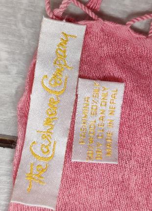 Необычайно красивый мягкий легкий теплый шарф палантин шерсть шелк the cashmere company 65 на 2103 фото