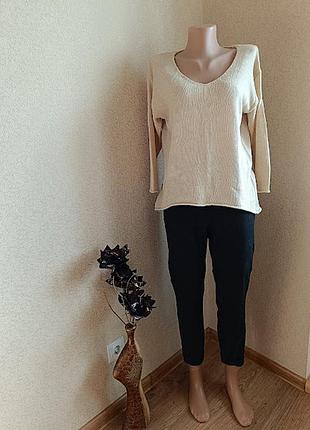 Базовий бежевий светр джемпер жіночий корея р-р 46-48